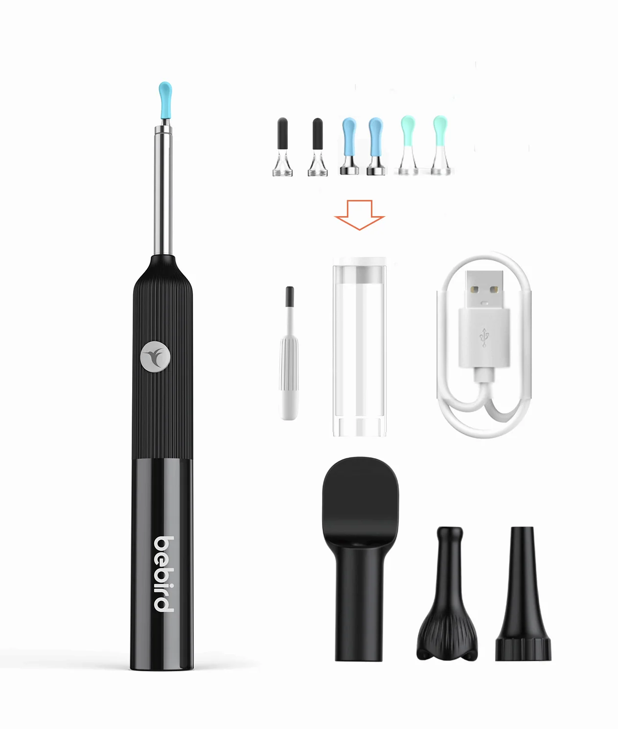 Bebird K3 Ultra Hd Kameralı Akıllı Kulak Temizleme Cihazı-siyah