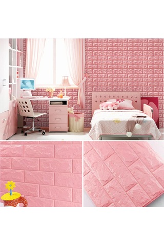 Monyee Beyaz Pe Köpük 3d Duvar Sticker, Çevre Dostu, Çarpma Koruyucu, Otomatik Yapışkan, Banyo Ve Salonda Kullanım, 70x77cm Çok Renkli