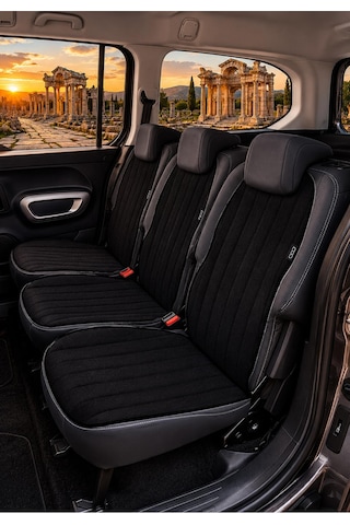 Bod Fiat Doblo Oto Koltuk Koruyucu Kılıf 2023-sonrası Bafa Serisi Siyah