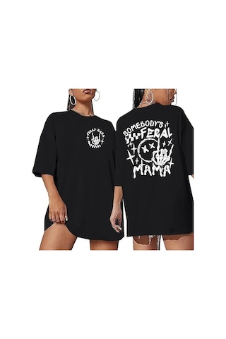 Modi Bisiklet Yaka Baskılı T-shirt - Siyah - Mymg142480