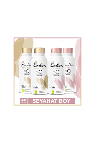 Emotion Gold Bliss & Joyous Seyahat Boy Kadın Deodorant Seti 4x90 Ml