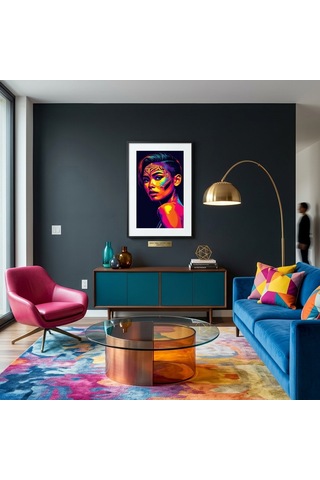 Neon Yüzler Pop Art Kadın Portre Serisi 39 Canlı Renkler Ve Asi Duruş