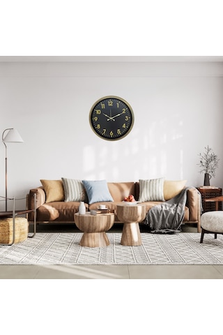 Eskitme Klasik 52 X 52 Cm Duvar Saati Renkli