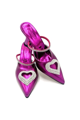 Nostra Shoes Fuşya Love Kadın Topuklu Ayakkabı-terlik Fuşya