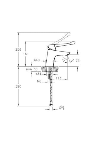 Artema Aquamed / Solid S A42484 Doktor / Engelli Lavabo Bataryası
