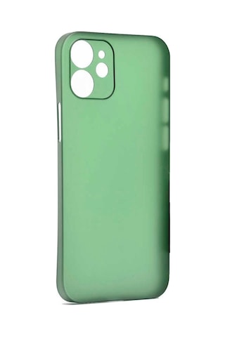 Apple Uyumlu iPhone 12 Kılıf Zore 1.Kalite Pp Silikon-Yeşil