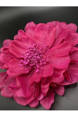 Amely Rid Kumaştan Büyük Çiçek Fiyonk Broş Tokalı 256858406 Pembe