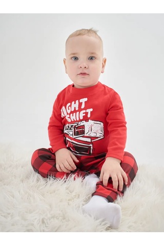 Mami-kids Uzun Kollu Yenidoğan Bebek Pijaması 351301709 Kırmızı