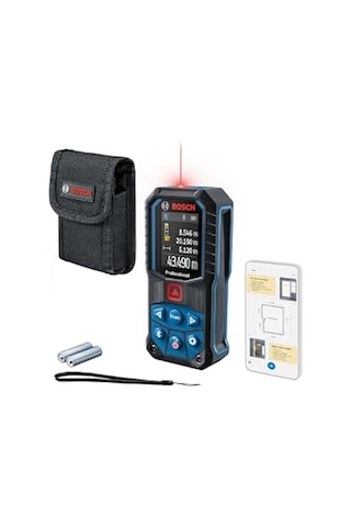 Glm 50-27 C Lazerli Uzaklık Ölçer 50m Ölçme Alanı, 4 Sn. Ölçme Süresi, 2 X Aa Pil, Ip 65 Toza Karşı Koruma S