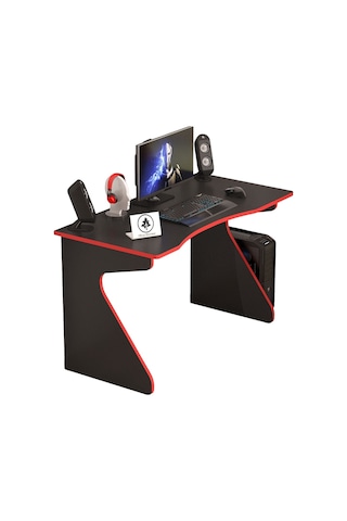 Hilal Model Düz Oyuncu Masası Gamer Masası 120x60 Cm Siyah