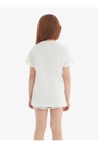 Blackspade Kız Çocuk T-shirt 60571 - Beyaz Beyaz
