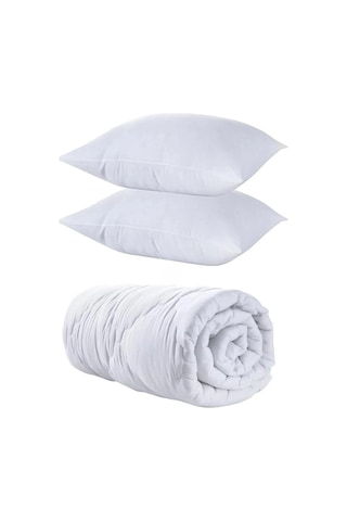 Çift Kişilik Silikon Yorgan +2 Mikrofiber Yastık Seti 800gr Çok Renkli