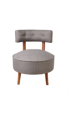 Just Home Yuvarlak Berjer - Gri - 71x64x64 Cm Gri