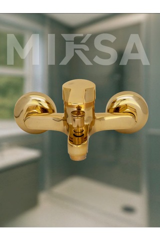 Gold Mix Banyo Duş Bataryası Musluğu , Yerli Üretim Altın