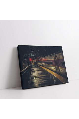 Gece Metro Yatay Kanvas Tablo