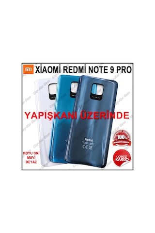 Xiaomi Redmi Note 9 Pro Arka Cam Pil Kapağı Batarya Kapağı