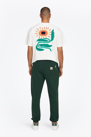 Only & Sons Onsriley Pamuklu Lastikli Paça Sweat Pants Yeşil Eşofman Altı - 22030142 Yeşil