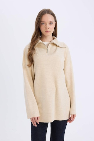 DeFacto Regular Fit Fermuarlı Dik Yaka Triko Kazak Tunik B0191AX24WNBG752