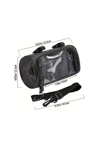 Willowhaven 1pc Siyah Yüksek Kalite Bisiklet Gidon Çantası - Ayarlanabilir Esnek Kayış Dayanıklı Motor Ve Bisiklet Ön Montaj Depolama Poşu Haki