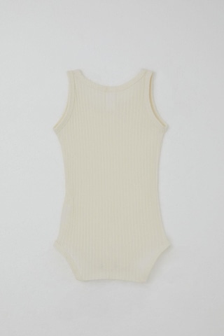 Breeze Kız Bebek Çıtçıtlı Atlet Zıbın Body Jakarlı 9 Ay-3 Yaş, Ekru
