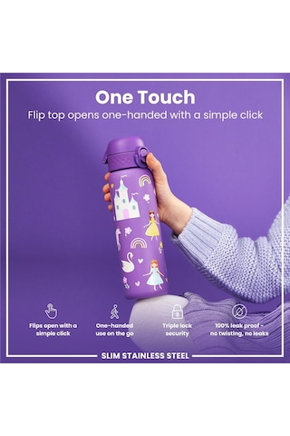 Ion8 - İnce Su Termosu - Prenses - 500 Ml - Sızdırmaz Çok Renkli