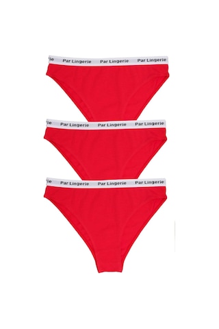 Parlingerie Yılbaşı 3lü Kutulu Slip Külot Seti Kırmızı