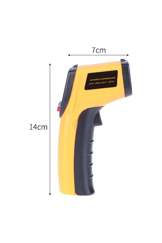 Gajeena Endüstriyel Isı Ölçer Gm320 Turuncu -50 C/+400 C 12:1 Mesafe Oranı, 0.1 C Çözünürlük Pil Dahil Değil