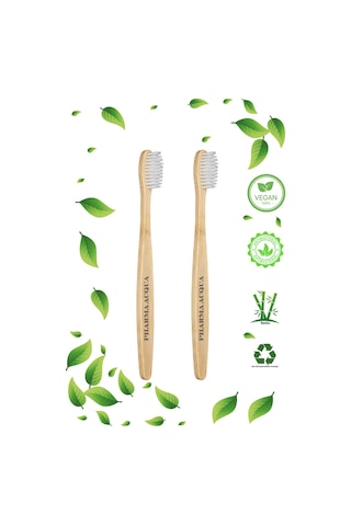 Pharma Acqua 2 Li Beyaz Bambu Diş Fırçası