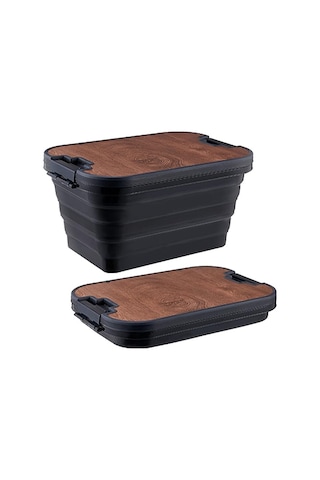 Katlanır Kamp Piknik Sepeti Siyah