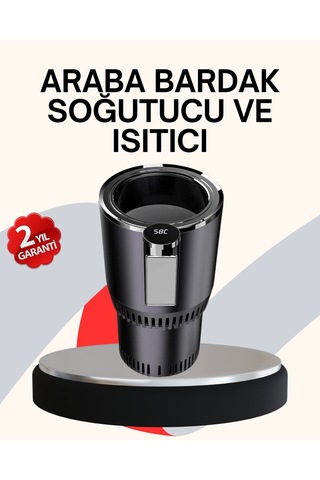 Hepsi Araba Bardaklığı Isıtma Soğutma Ayarlı Çakmak Girişli Akıllı Model Najmaddin Çok Renkli
