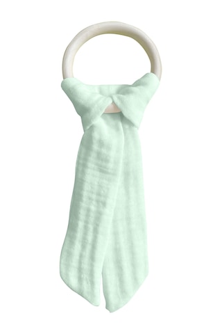 Pamuk Muslin Bebek Diş Kaşıyıcı Yıkanabilir Ahşap Desenli Mnt Mint Yeşili