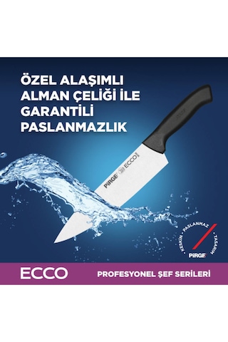 Pirge Ecco Şef Baba Bıçak Seti 35175 Siyah