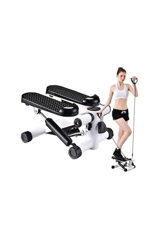 Direnç Lastikli Mini Stepper Egzersiz Aleti Dijital Ekranlı Sessiz Hidrolik Step Aleti Çok Renkli