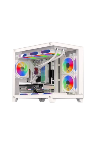 Teknoteg - James Donkey Stark S700 3xargb Temperli Cam Matx Beyaz Gaming Oyuncu Kasa