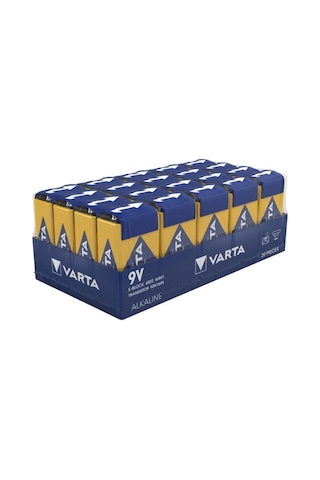 Varta 4022 Industrial 9V Pro Alkalin Pil 20'li Paket Varta 4022 Industrial 9V Pro Alkalin Pil 20'li Paket