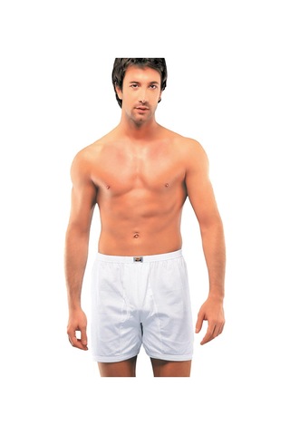 İlke Erkek Paçalı Boxer Külot Pamuklu 117 -6 Adet Beyaz