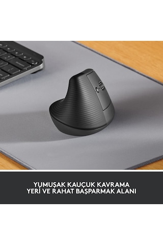 Logitech Lift Sessiz Kablosuz Ergonomik Dikey Mouse