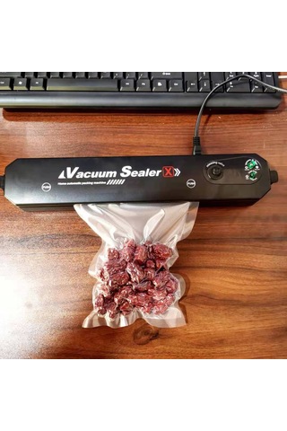 Symbee Ev Ve Ticari Kullanıma Uygun Taşınabilir Mini Vakum Paketleme Makinesi - 100 Adet 25x17 Vakum Poşeti İçerir Diğer