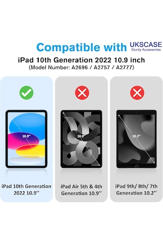 Apple iPad  A16 11. Nesil 2025 / 10. Nesil 2022 Modelleri İle Uyumlu Temperli Cam Ekran Koruyucu 2 Adet
