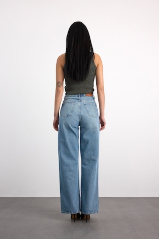 Vigoss Kadın Denim Pantolon 24294-73295 Mavi - Siyah
