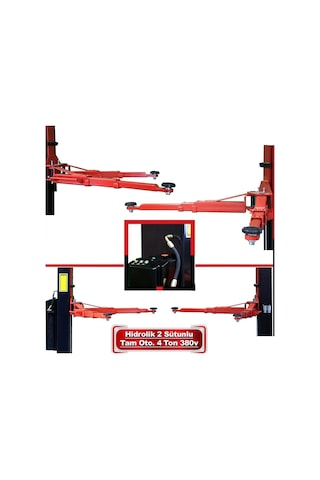 Worldforce 4 Ton Lift Hidrolik Sistem Üsten Bağlantılı Tam Otomatik Sessiz Motor 3 Teleskopik Kol 380v 2,2kw