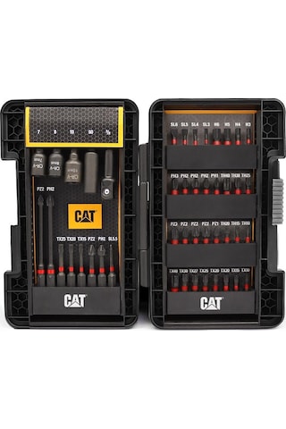 CAT DA01902 Manganez Fosfat Alaşımlı Vidalama Uç Seti 45 Parça