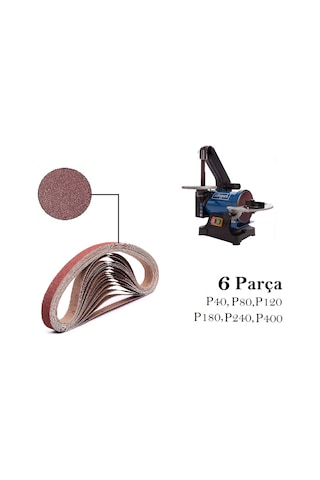 Venoa Scheppach Bts700 Uyumlu Bant Zımpara Kağıdı 6 Parça (50x686 mm)