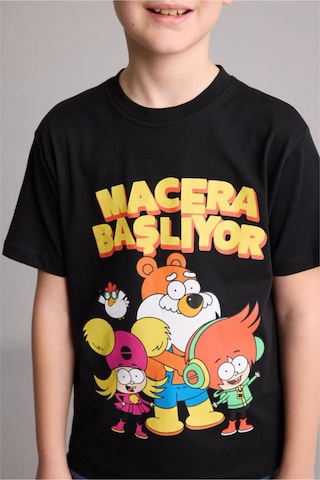 Defacto Super 1 Takım New Regular Fıt Bisiklet Yaka Kısa Kollu Tişört Erkek Çocuk H7924a826hsbk81 Siyah-bk81