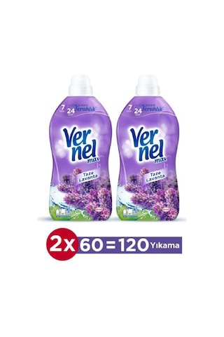 Vernel Max Taze Lavanta Çamaşır Yumuşatıcısı 2 x 1440 ML