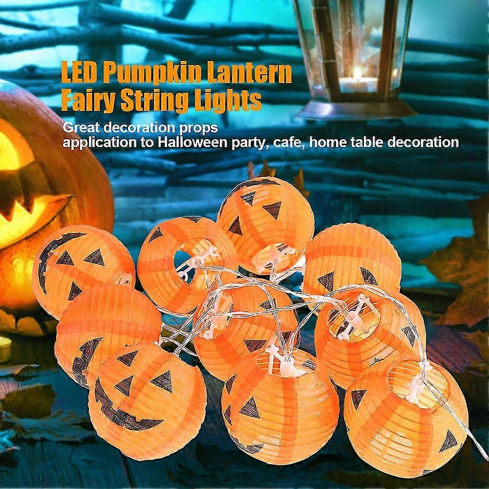 Cadılar Bayramı Parti Süslemeleri İçin Peri Işık Dizili 10 Led Jack-o-lantern Diğer