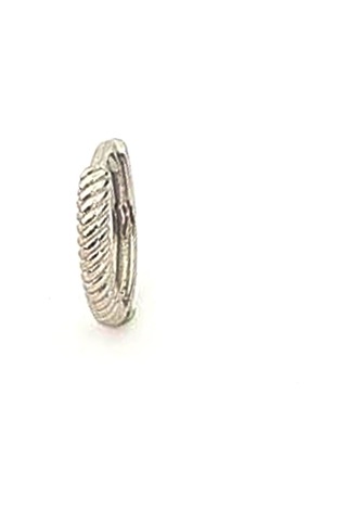 925 Ayar Gümüş Burgu Halka Tek Erkek Küpe 1.5 Cm Çap