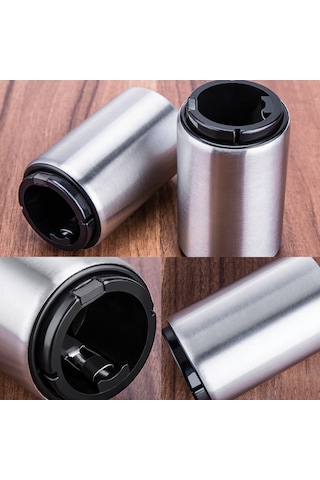 Gajeena 430 Paslanmaz Çelik Otomatik Bira Açıcı, Abs Plastik, Ev & Bar Kullanıma Uygun, 8.5x5.3cm, Pratik Açma Aleti Gümüş