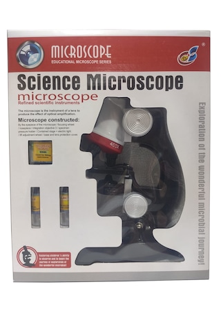 Eğitici Mikroskop Kiti Zoom Led Işıklı 100x 400x 1200x St1200x