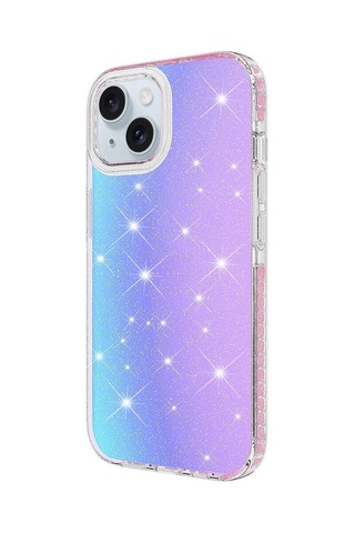 Apple Uyumlu iPhone 15 Plus Kılıf Parlak Renk Geçişli Zore Velle Kapak